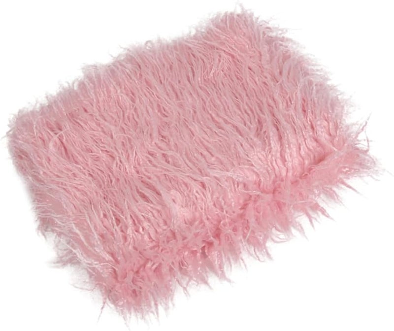 Pink Photography Blanket Soft Cozy Newborn Photo Prop Skin Friendly Warm Background Mat - Image 1